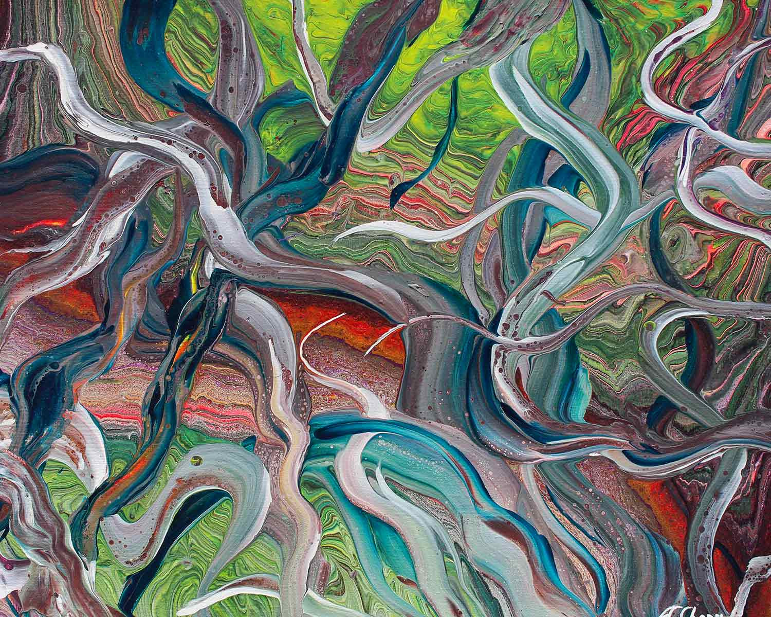 Annie Chanu, Racines, peinture - Galerie de vente et d’achat d’art contemporain en ligne Artalistic