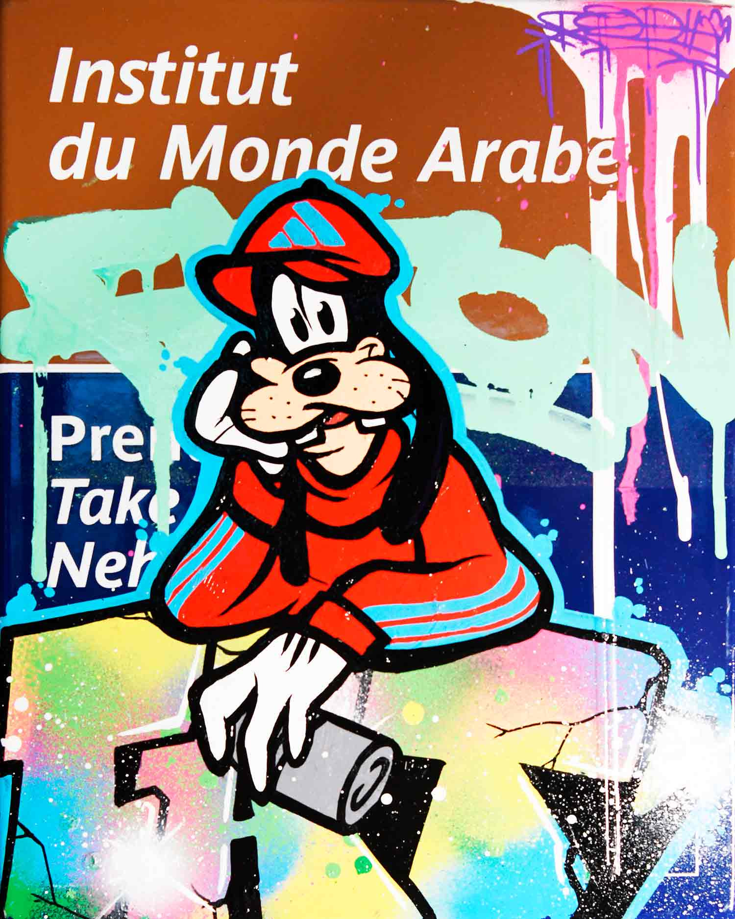 Fat, Goofy à L'institut du Monde Arabe, peinture - Galerie de vente et d’achat d’art contemporain en ligne Artalistic