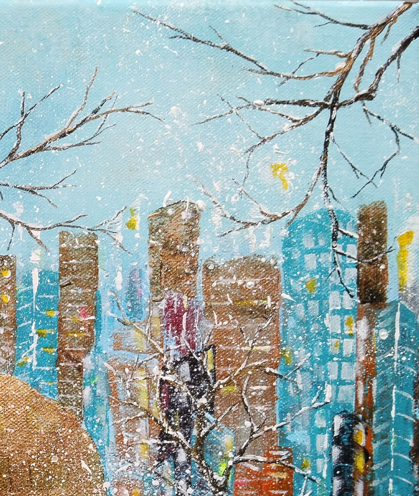 Anne Robin, Petite neige, peinture - Galerie de vente et d’achat d’art contemporain en ligne Artalistic