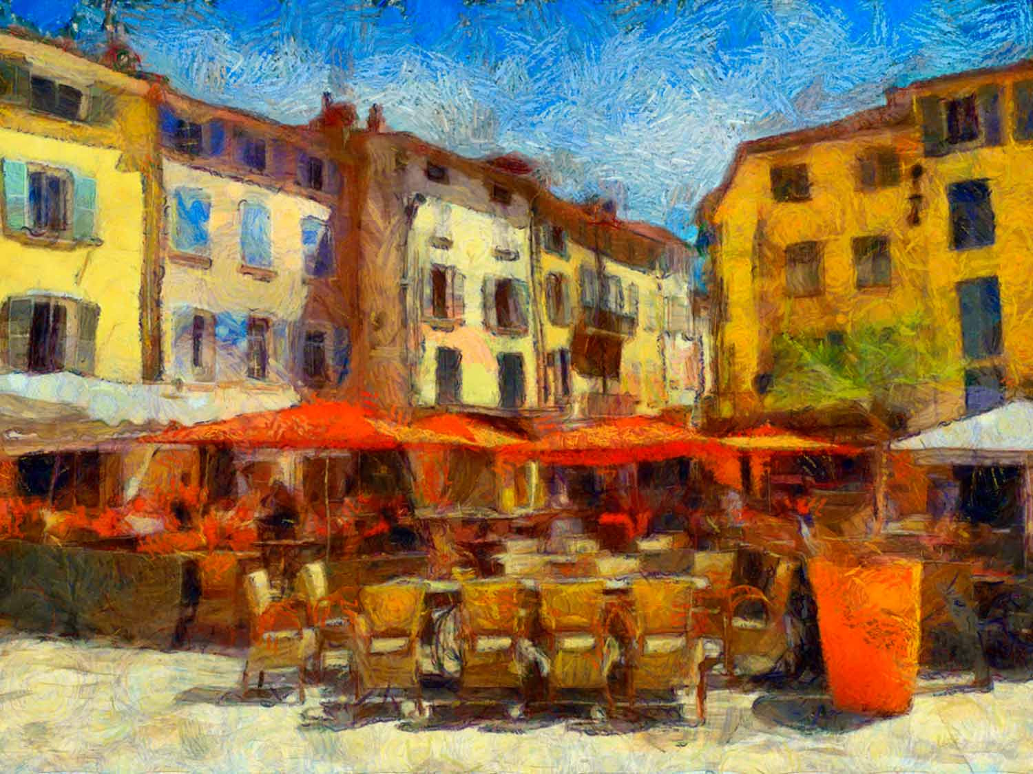 Jean-Louis Bouzou, Place Massillon, photo - Galerie de vente et d’achat d’art contemporain en ligne Artalistic