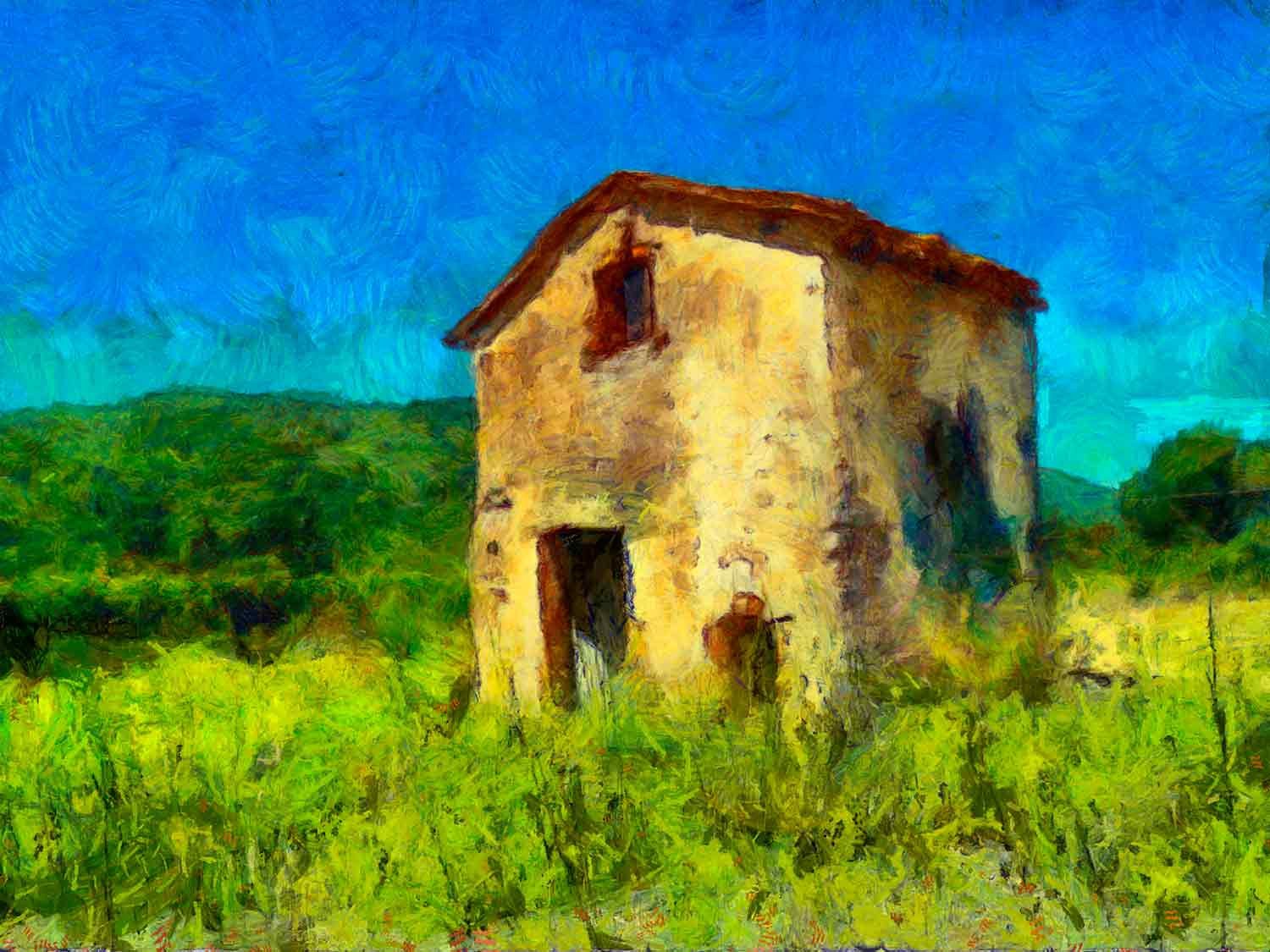 Jean-Louis Bouzou, La cabanon abandonné, photo - Galerie de vente et d’achat d’art contemporain en ligne Artalistic