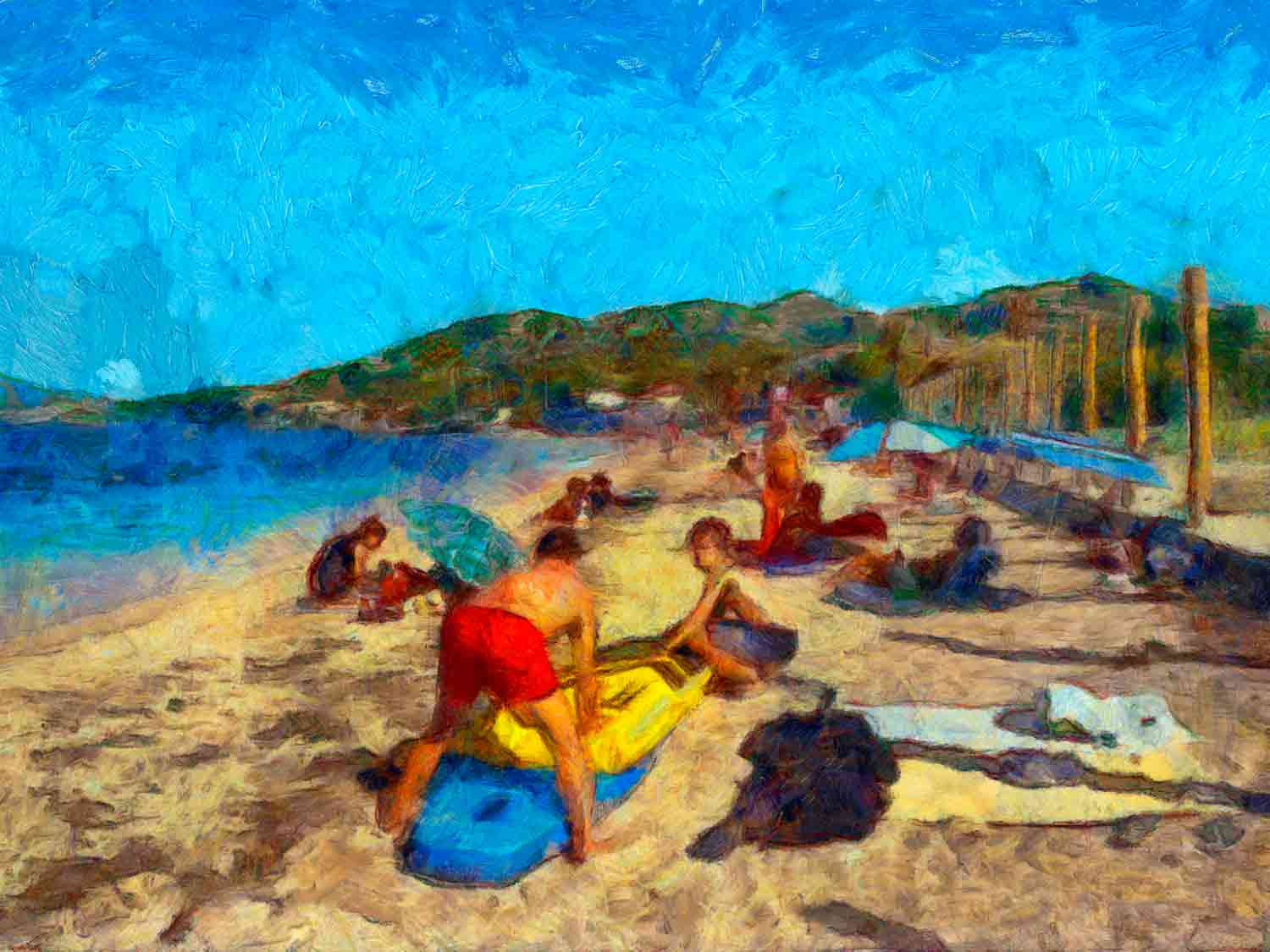 Jean-Louis Bouzou, A la plage, photo - Galerie de vente et d’achat d’art contemporain en ligne Artalistic