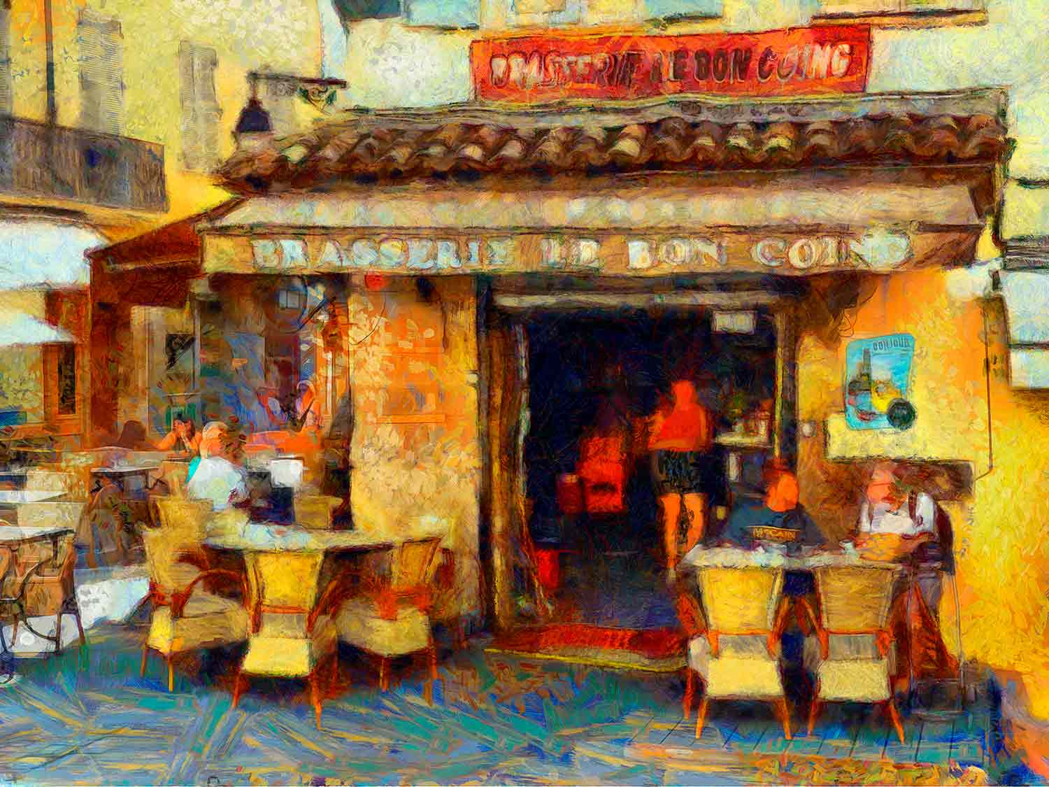 Jean-Louis Bouzou, Au bar, photo - Galerie de vente et d’achat d’art contemporain en ligne Artalistic
