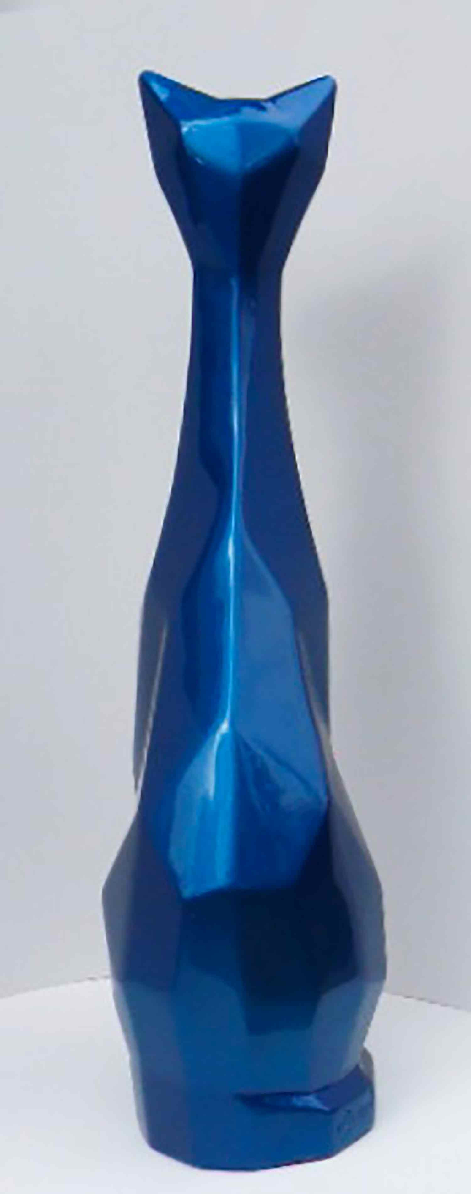 Christian Choquet, Grand chat bleu, sculpture - Galerie de vente et d’achat d’art contemporain en ligne Artalistic