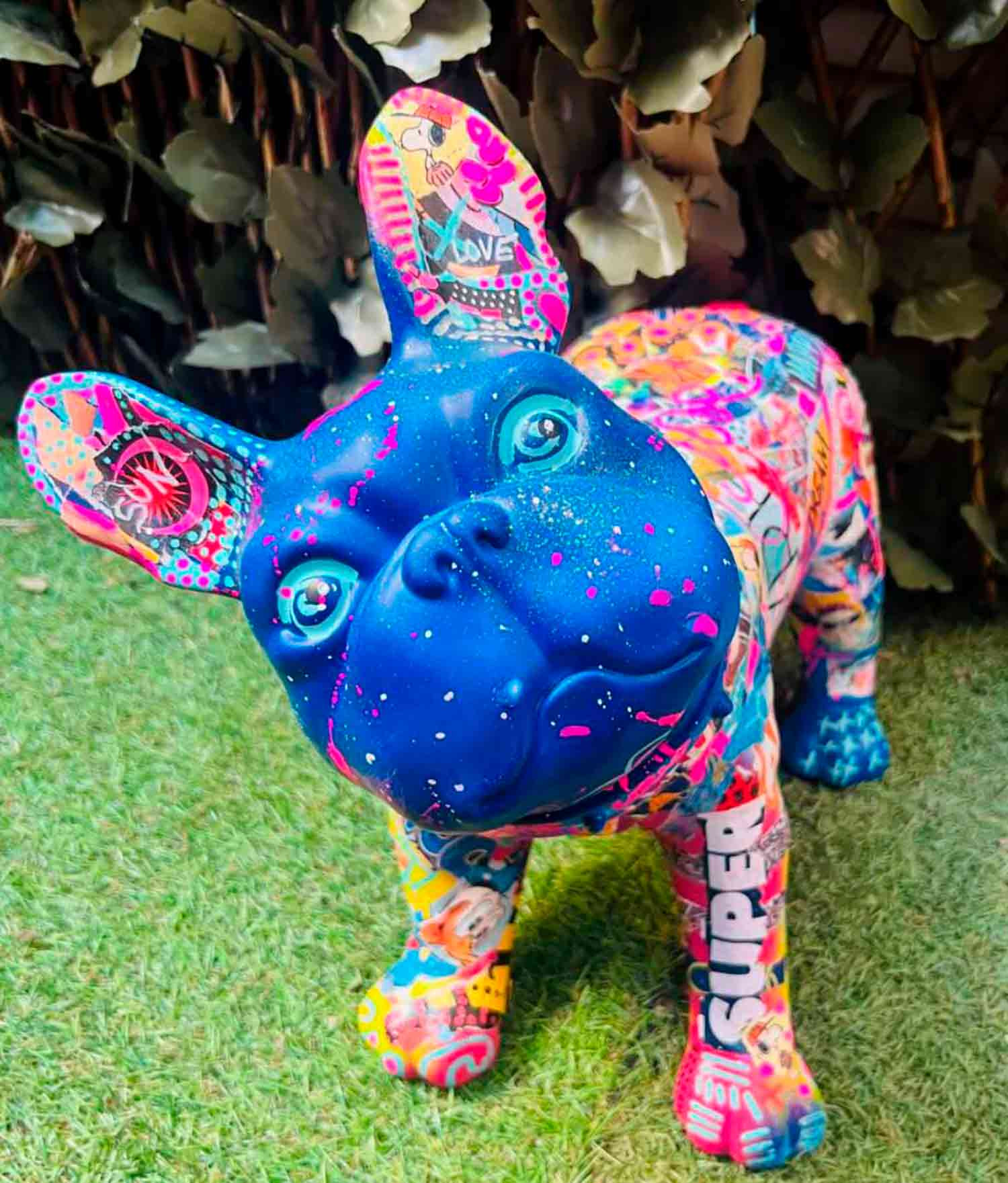 Art'Mony, Bouledogue Pop Art, sculpture - Galerie de vente et d’achat d’art contemporain en ligne Artalistic