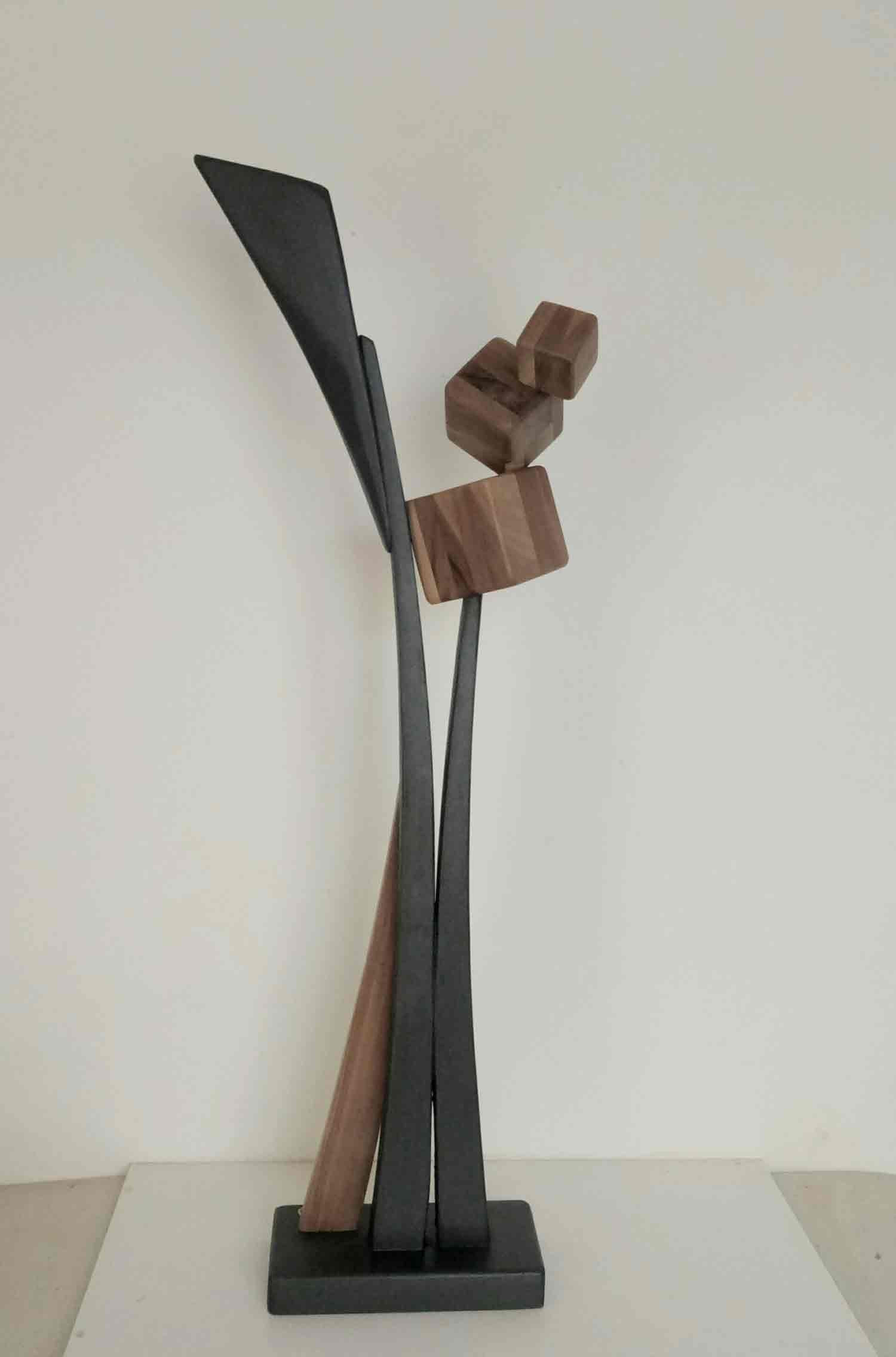 A+D Art, Cubismo di noce-7, sculpture - Galerie de vente et d’achat d’art contemporain en ligne Artalistic