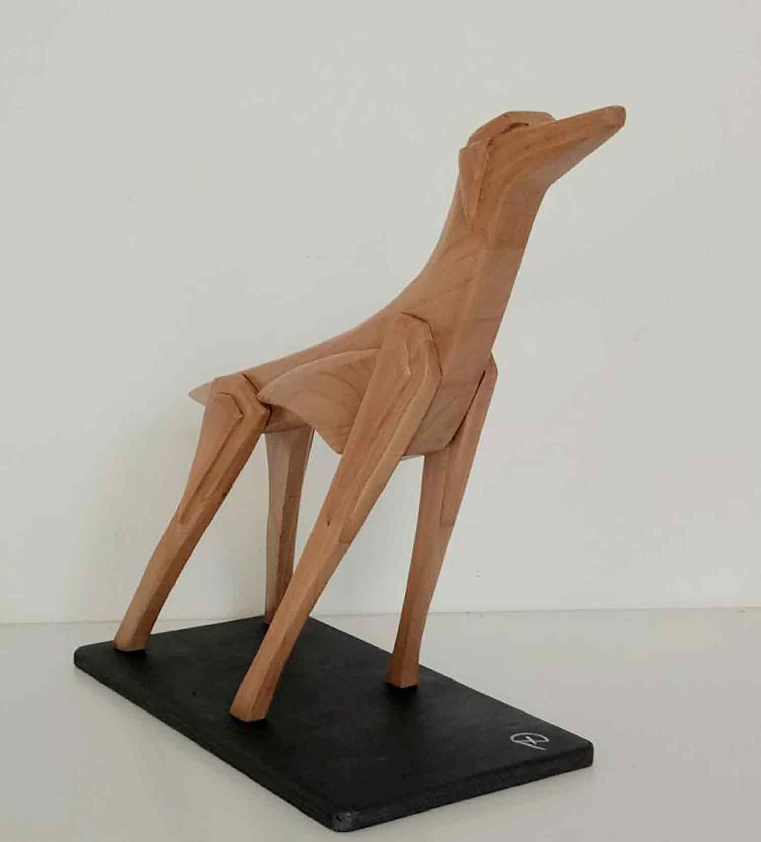 A+D Art, Geometric dog ciliegio, sculpture - Galerie de vente et d’achat d’art contemporain en ligne Artalistic