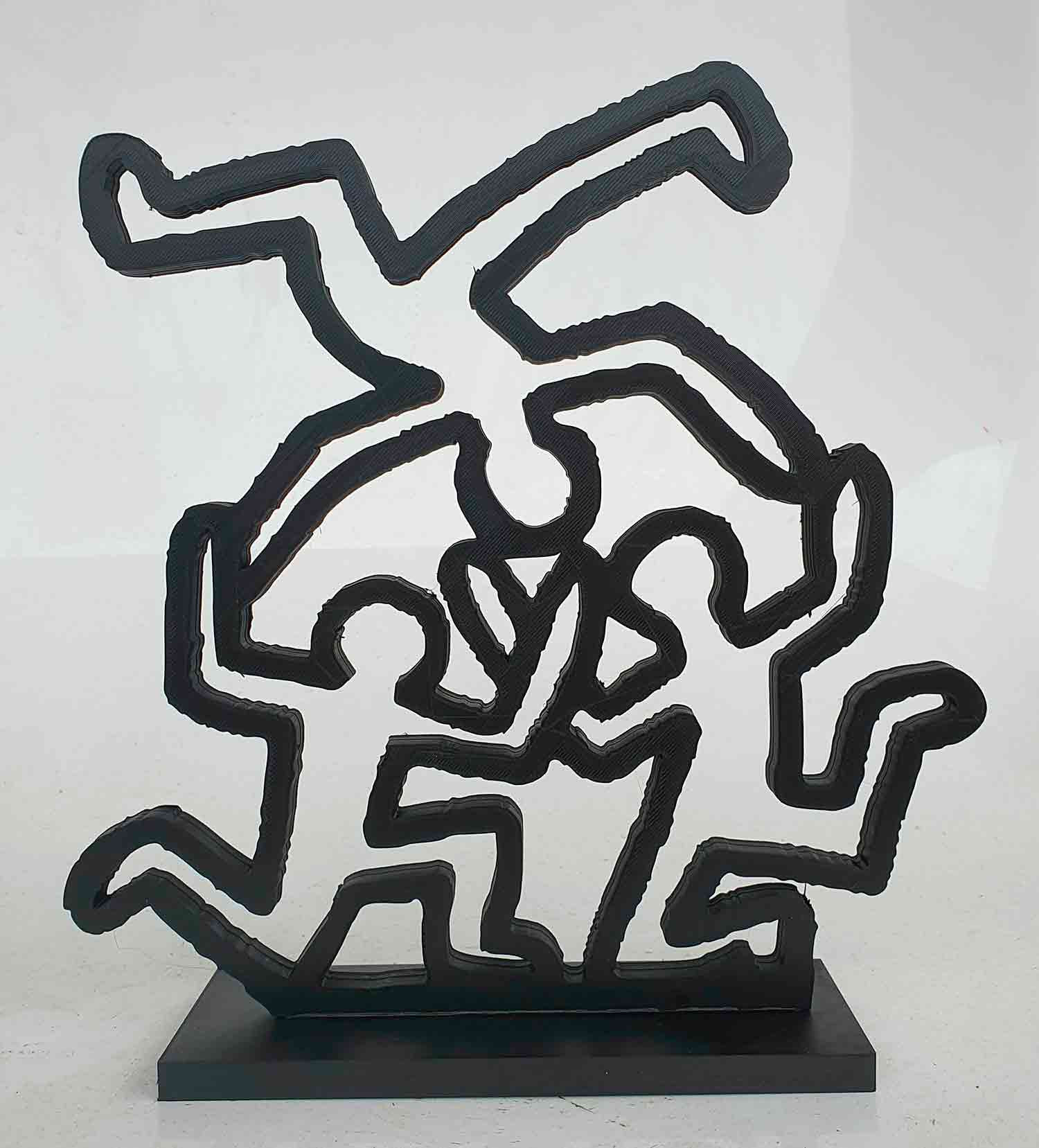 Pyb, 3 acrobates Haring, sculpture - Galerie de vente et d’achat d’art contemporain en ligne Artalistic