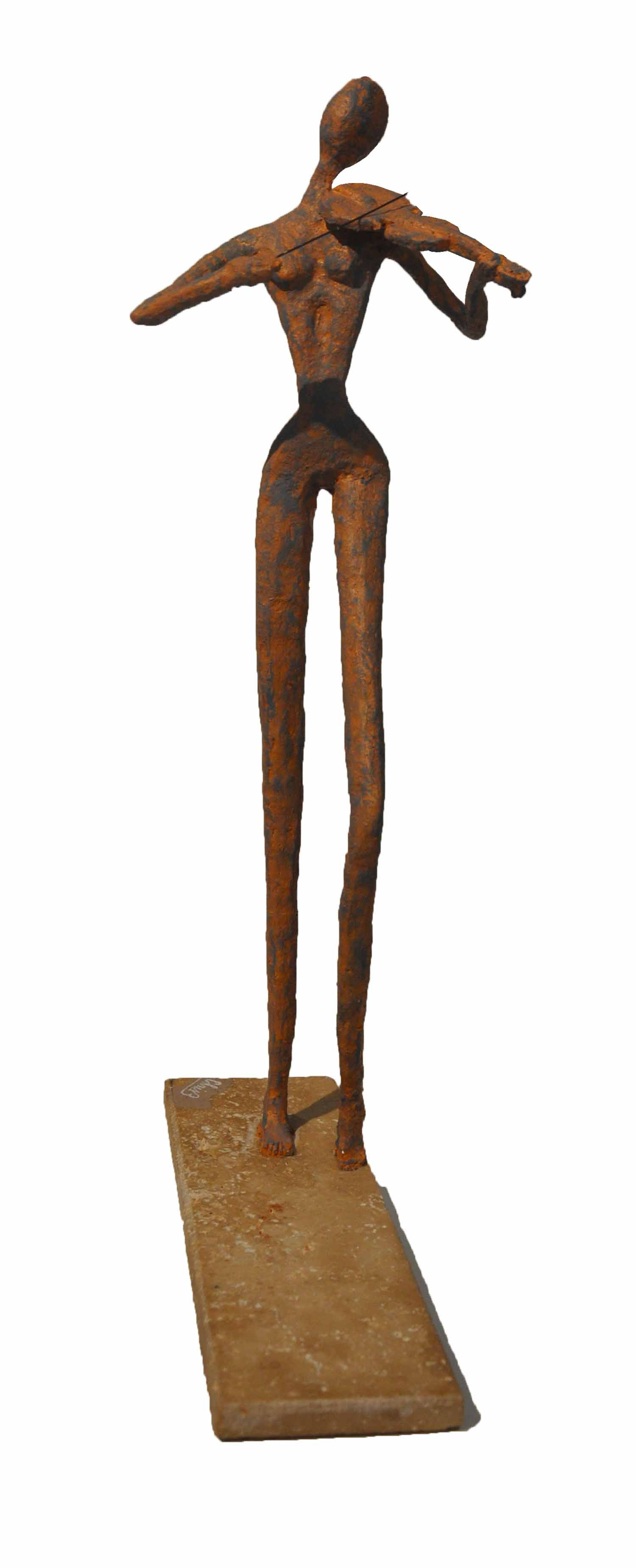 ChrisB, Montmartre au violon, sculpture - Galerie de vente et d’achat d’art contemporain en ligne Artalistic
