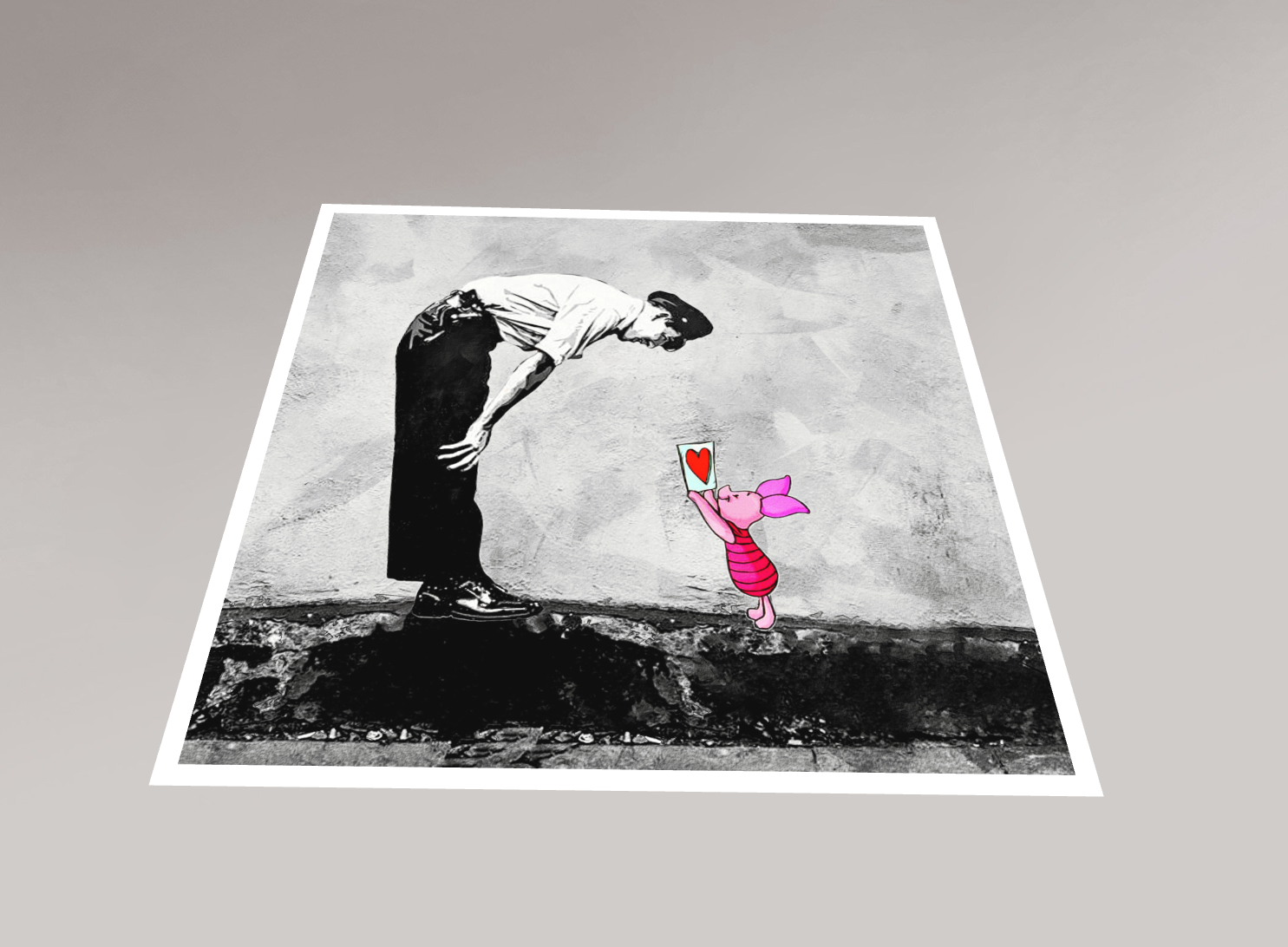 Benny Arte, Banksy, hello Porcinet, edition - Galerie de vente et d’achat d’art contemporain en ligne Artalistic
