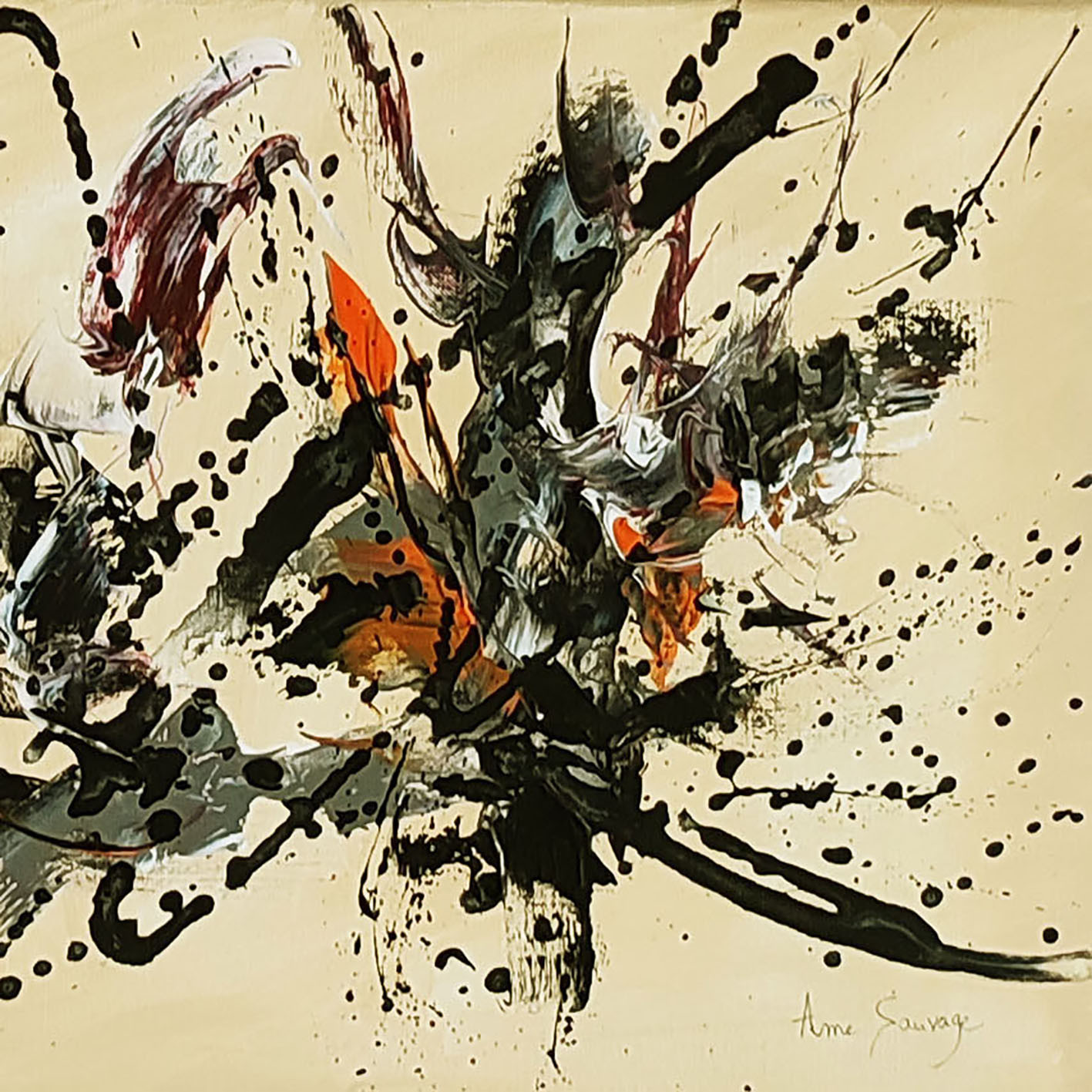 Âme Sauvage, Collision dans l'autre monde, peinture - Galerie de vente et d’achat d’art contemporain en ligne Artalistic