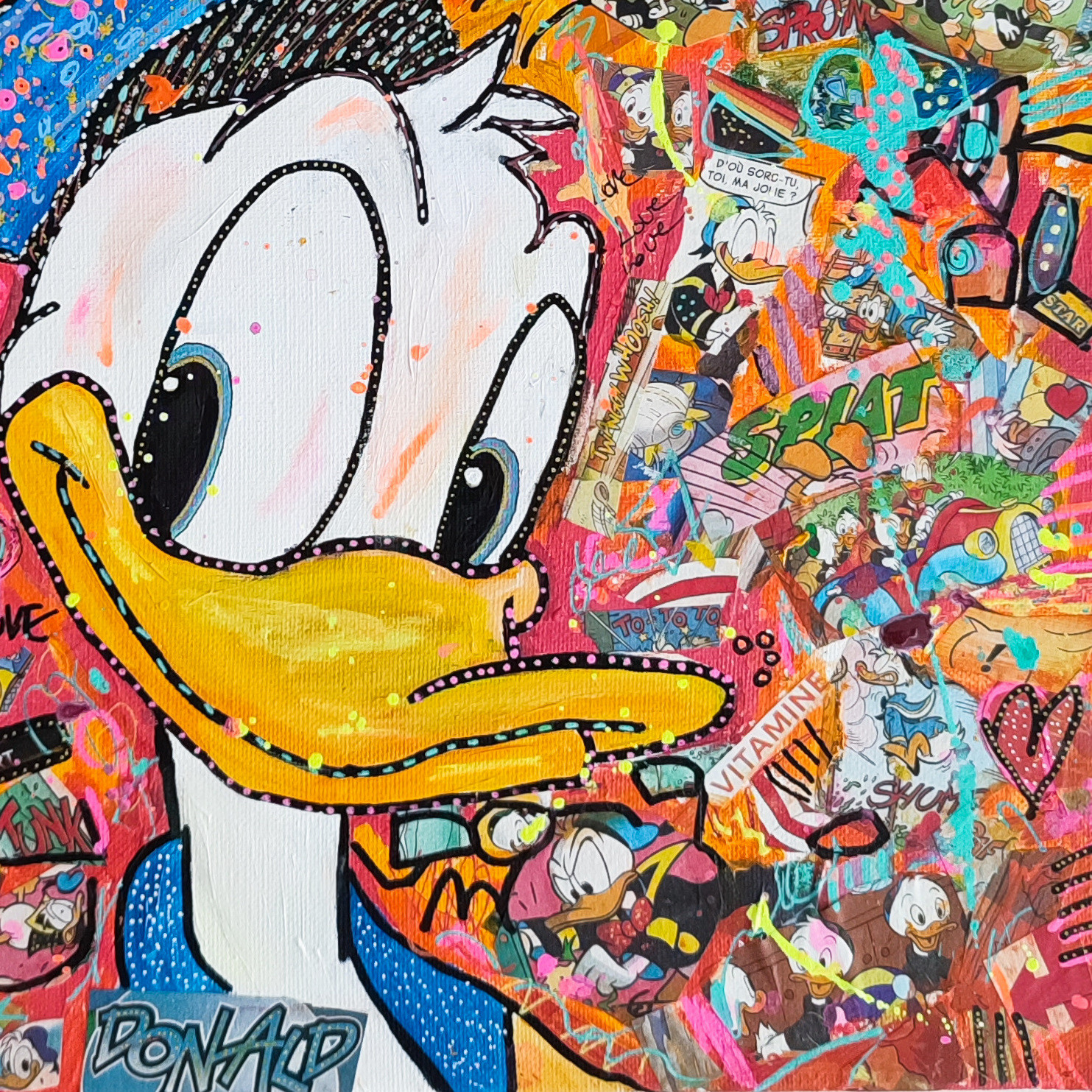 Âme Sauvage, Donald's aventures, peinture - Galerie de vente et d’achat d’art contemporain en ligne Artalistic