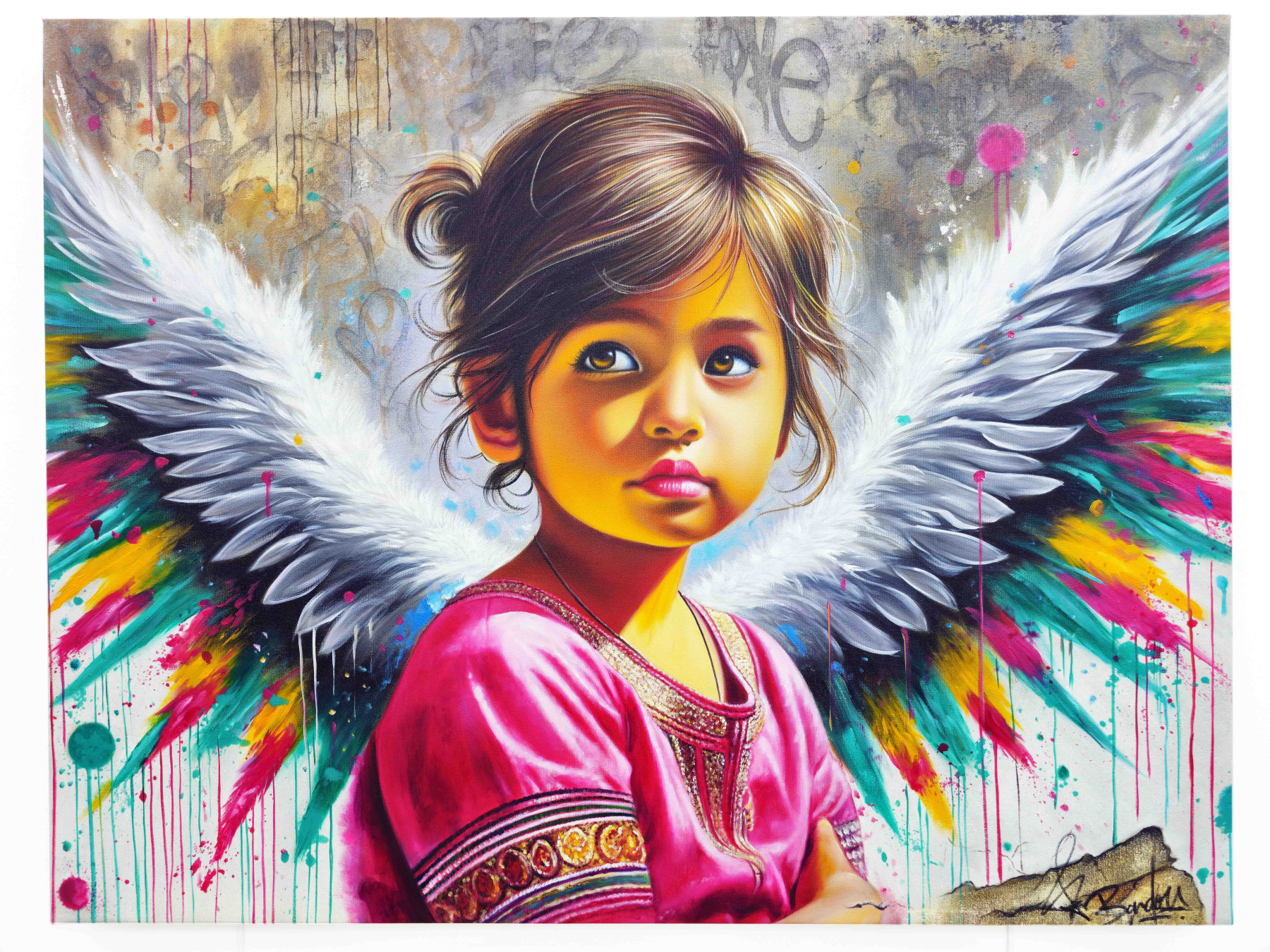 Vincent Bardou, L'ange de l'innocence, peinture - Galerie de vente et d’achat d’art contemporain en ligne Artalistic