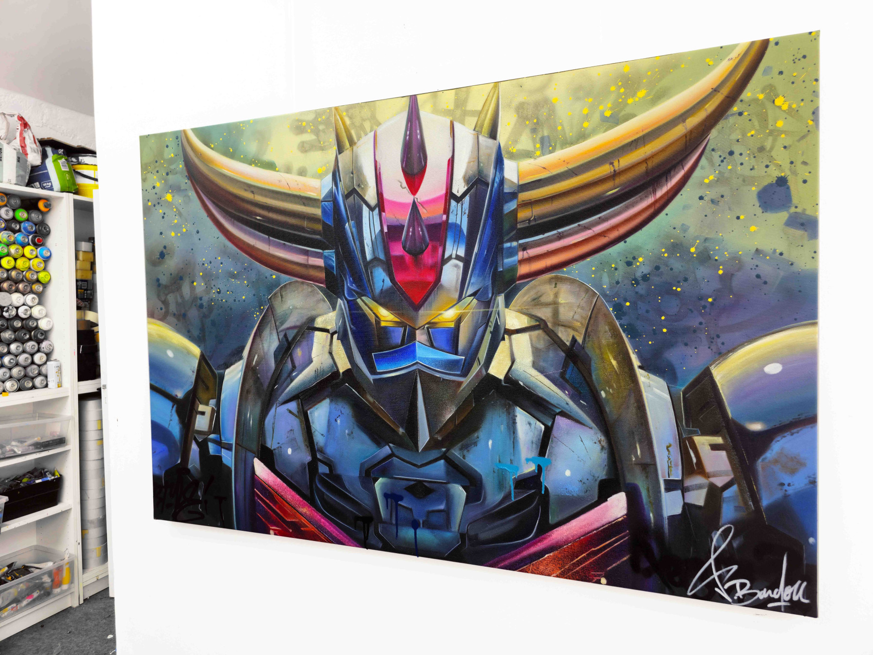 Vincent Bardou, Goldorak, peinture - Galerie de vente et d’achat d’art contemporain en ligne Artalistic