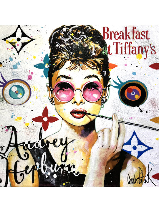 Audrey Hepburn pop, breakfast at Tiffany's