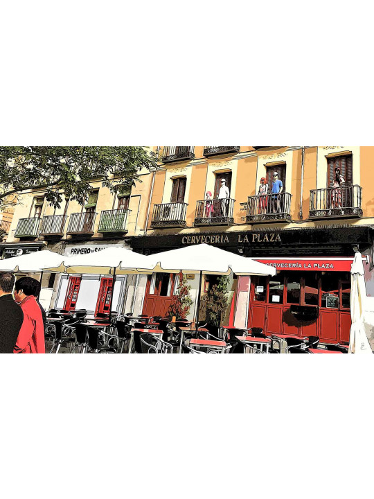 « Mannequins au balcon »  (Madrid /(Espagne)