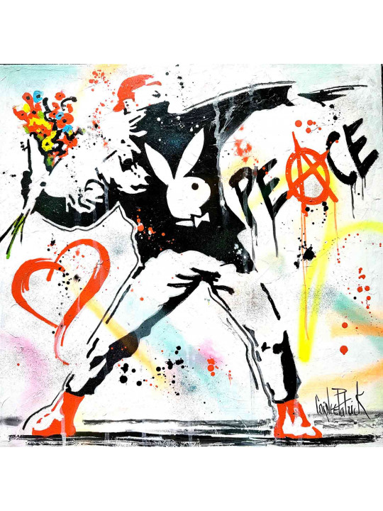 Love and peace, d'après Banksy