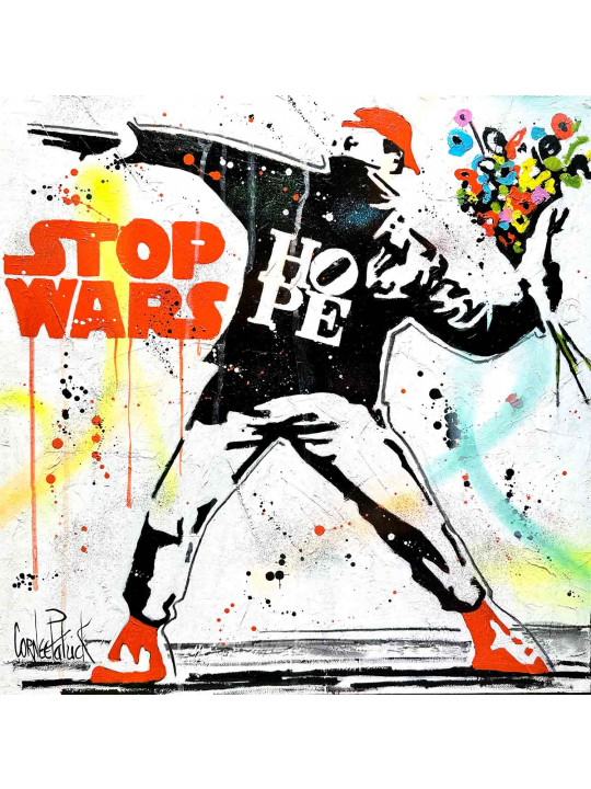Stop wars, d'après Banksy