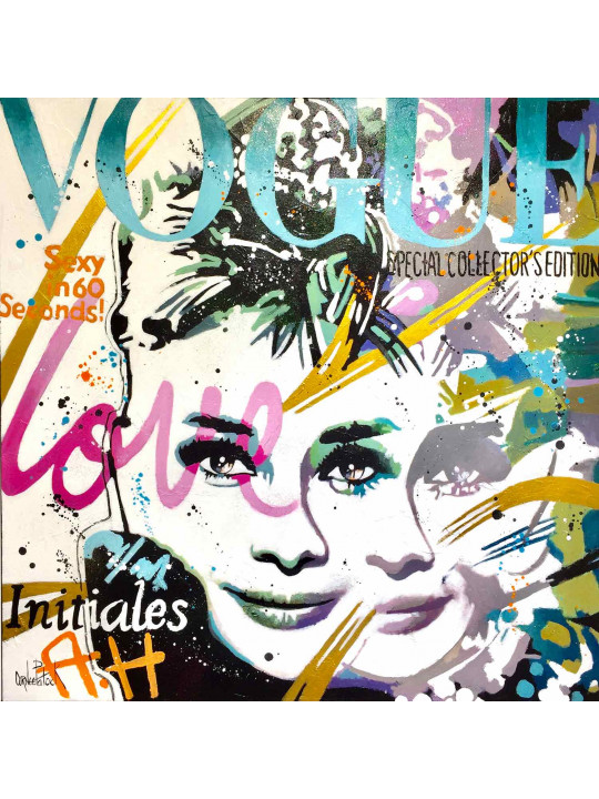 Audrey Hepburn, Vogue, blue version