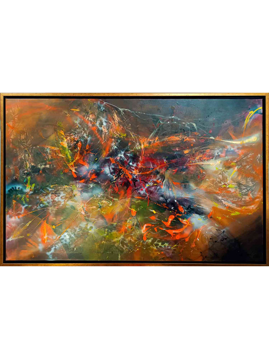 Vol incandescent abstrait