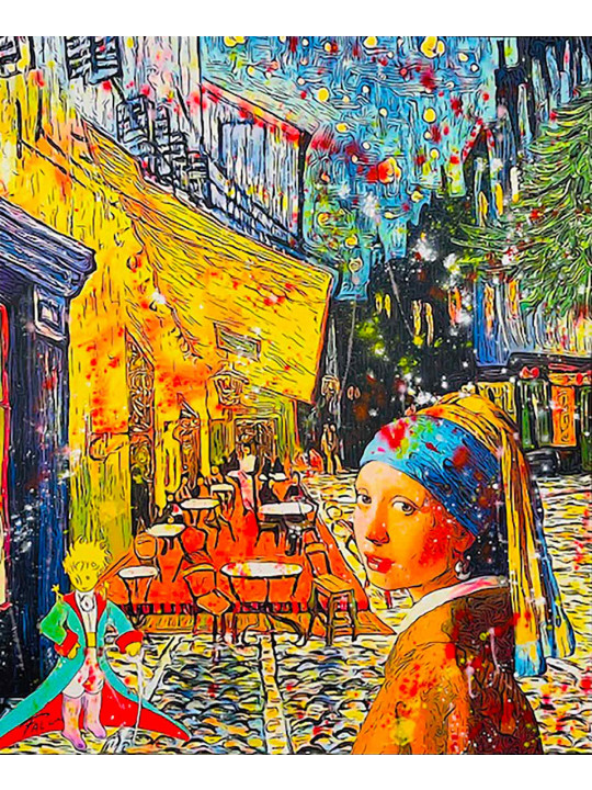 The Pearl Girl And Petit Prince in Van Gogh Coffee