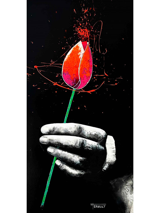 L'homme à la tulipe rouge