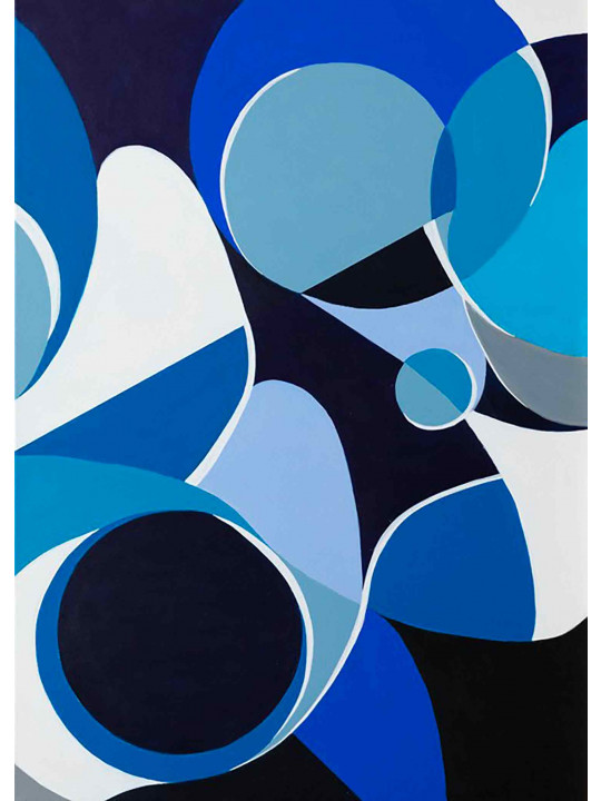 Bleu Oxygène 2 - Série abstraction géométrique