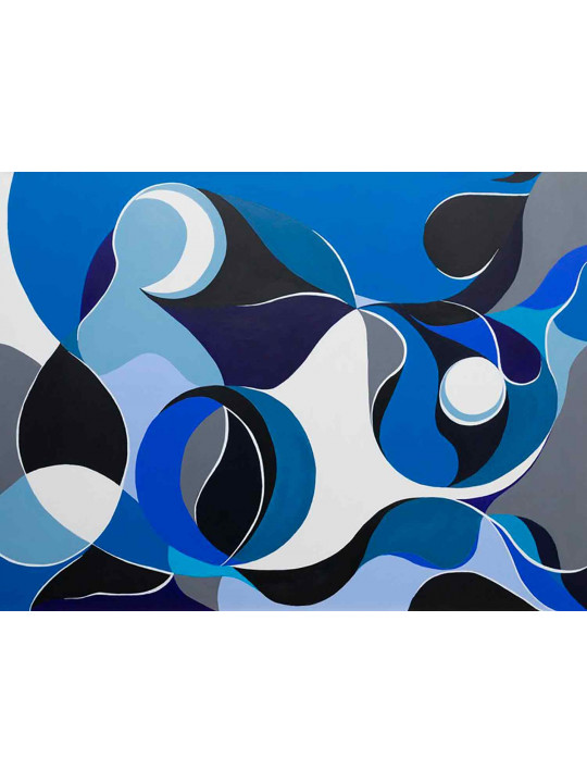 Le cri du bleu - Série abstraction géométrique