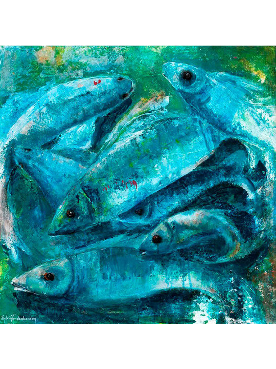 La mêlée bleue - série Mer et poissons