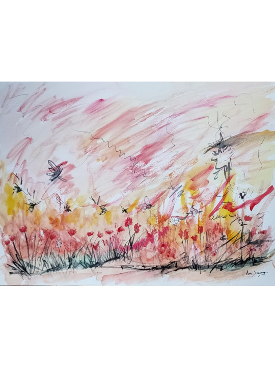 Fleurs rouges en fête