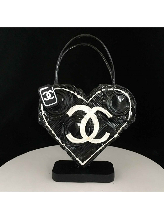 Crushed heart shape Chanel bag