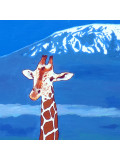 Pascal Poutchnine, En peignant la girafe, peinture - Galerie de vente et d’achat d’art contemporain en ligne Artalistic