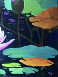 Françoise Augustine, Nénuphars, peinture - Galerie de vente et d’achat d’art contemporain en ligne Artalistic