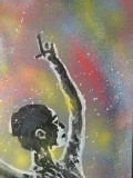 Jayfray, Danseuse au sol color, peinture - Galerie de vente et d’achat d’art contemporain en ligne Artalistic