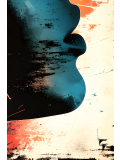 Chroma, Visage bleu oeil rouge, edition - Galerie de vente et d’achat d’art contemporain en ligne Artalistic