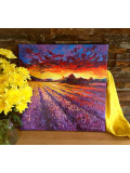 Oxypoint, Sunset in a lavender field, peinture - Galerie de vente et d’achat d’art contemporain en ligne Artalistic 