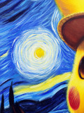 Vincent Bardou, Pikachu Van Gogh, peinture - Galerie de vente et d’achat d’art contemporain en ligne Artalistic