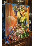 Renata Isin, Woman with grapes, painting - Artalistic online contemporary art buying and selling gallery
