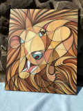 Annemarie Laffont, Lion abstrait, peinture - Galerie de vente et d’achat d’art contemporain en ligne Artalistic