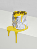 Yannick Bouillault, Le vieux pot de peinture jaune, sculpture - Galerie de vente et d’achat d’art contemporain en ligne Artalistic