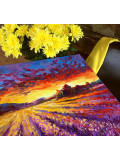 Oxypoint, Sunset in a lavender field, peinture - Galerie de vente et d’achat d’art contemporain en ligne Artalistic 