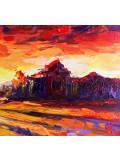 Oxypoint, Sunset in a lavender field, peinture - Galerie de vente et d’achat d’art contemporain en ligne Artalistic 
