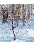 Anne Robin, arabesques sous la neige, peinture - Galerie de vente et d’achat d’art contemporain en ligne Artalistic
