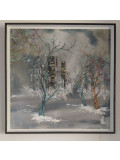 Anne Robin, Ciel d'hiver, peinture - Galerie de vente et d’achat d’art contemporain en ligne Artalistic