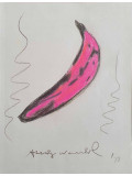 Andy Warhol, Banana pink fluo, dessin - Galerie de vente et d’achat d’art contemporain en ligne Artalistic