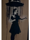 Banksy, La fille au parapluie, dessin - Galerie de vente et d’achat d’art contemporain en ligne Artalistic