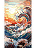 F.Font, Les vagues japonaises, edition - Galerie de vente et d’achat d’art contemporain en ligne Artalistic