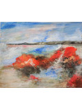 Marie-Line Robert, Roches rouges, peinture - Galerie de vente et d’achat d’art contemporain en ligne Artalistic