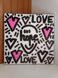 Mr Hope, Love Pink, peinture - Galerie de vente et d’achat d’art contemporain en ligne Artalistic
