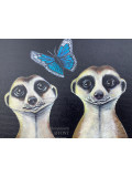 Annemarie Laffont, Les suricates, peinture - Galerie de vente et d’achat d’art contemporain en ligne Artalistic